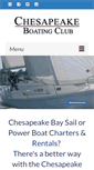 Mobile Screenshot of chesapeakeboatingclub.com