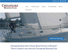 Tablet Screenshot of chesapeakeboatingclub.com